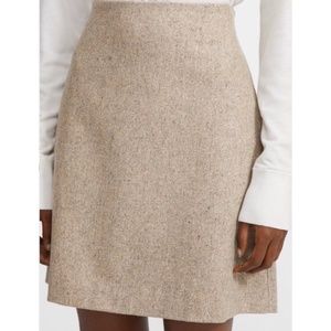 THEORY Easy Waist Recycled Wool-Blend A-Line Skirt
